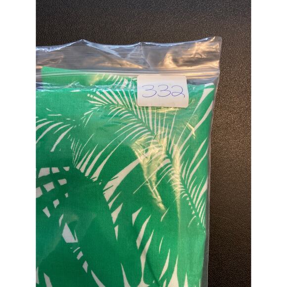 Talbots Pencil Skirt Women 10p Green Tropical Hawaii Cotton Stretch Cruise Beach - Picture 9 of 10